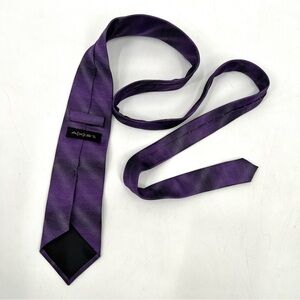 AXIST Men's Purple 3" Stripe Retro 100% Silk Tie
